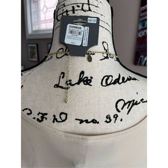 Express Semi-precious Gold & Crystal Necklace 32“ semi-precious blue turquoise s - Picture 3 of 5